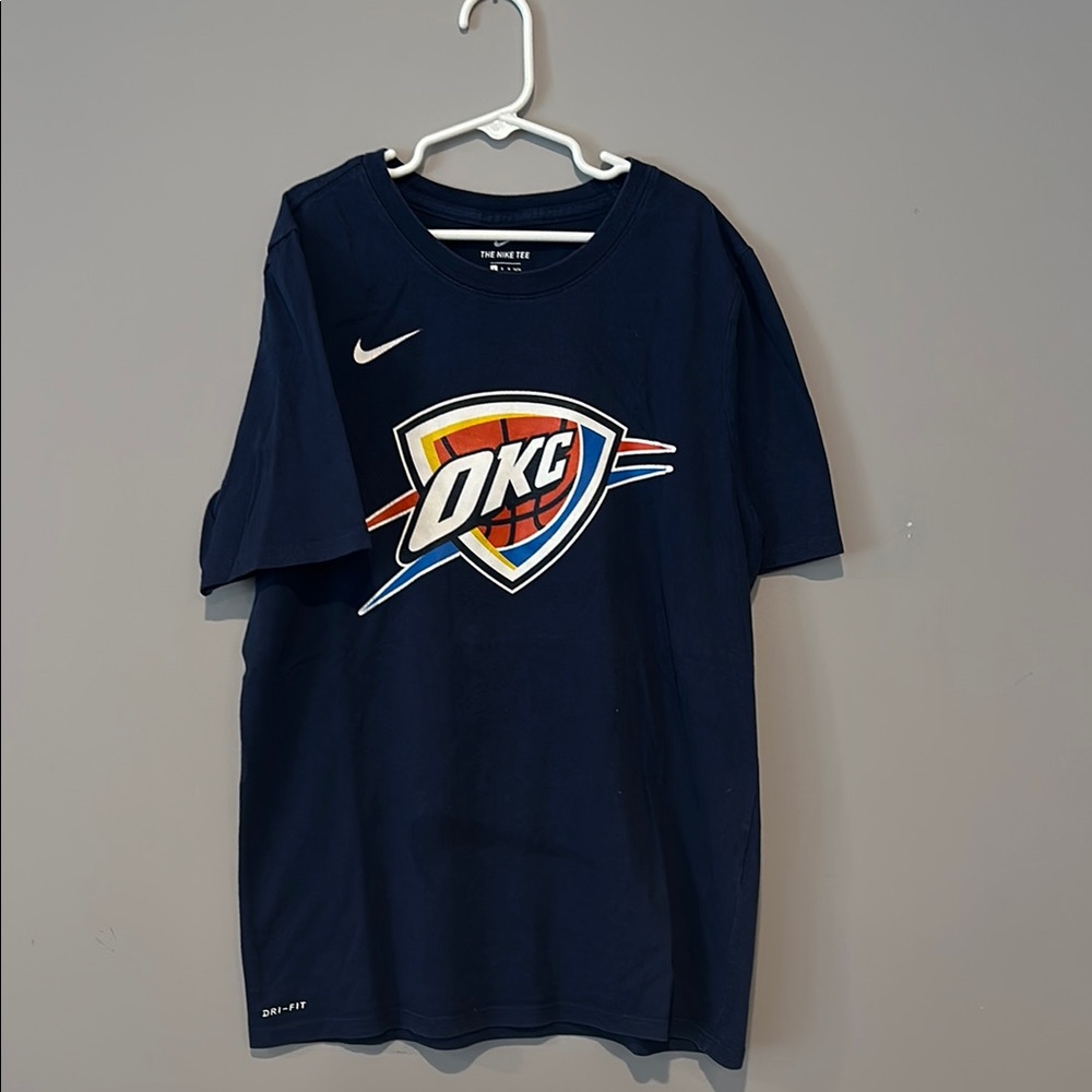 Nike Oklahoma City Thunder (OKC) Navy Blue T-shirt